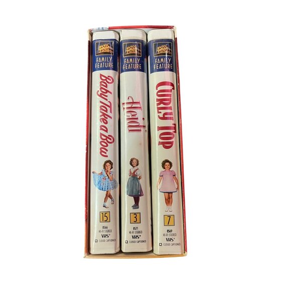 Shirley Temple Family Favorites VHS Set 3 Curly Top Heidi Baby Take a Bow Used - Picture 15 of 16